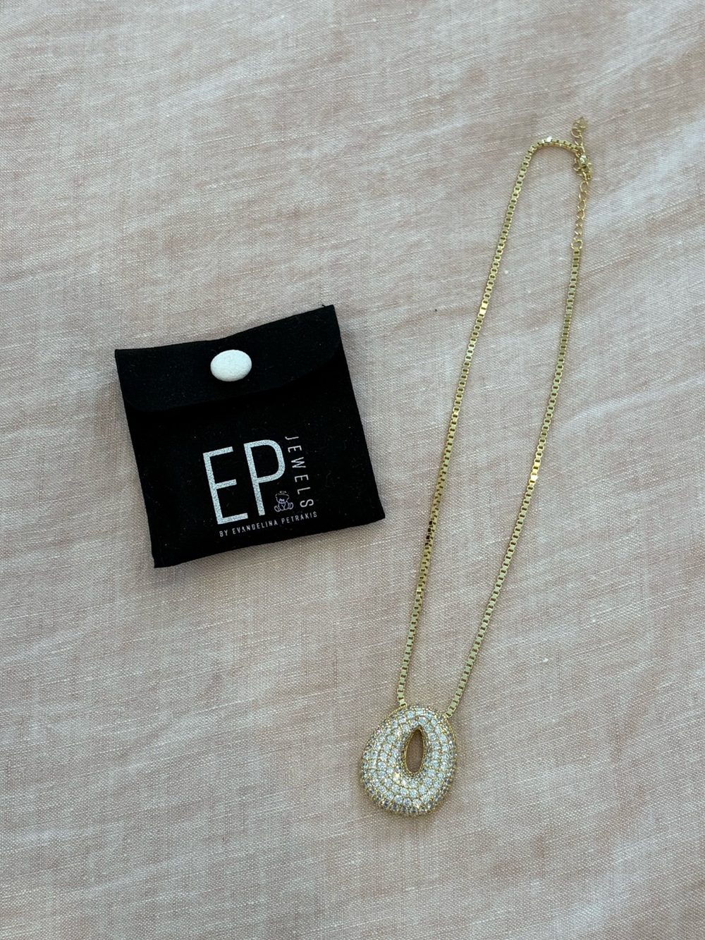 EP jewels iced jumbo letter necklace